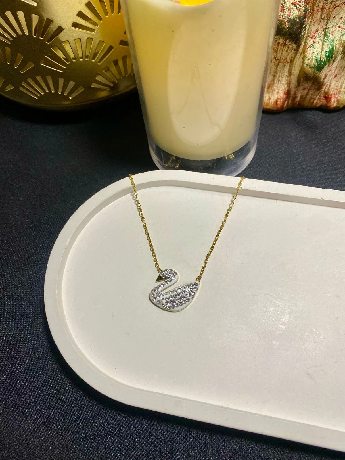 Crystal Swan Duck pandant